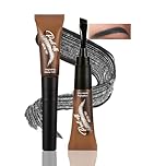 Eyebrow Tint Kit Semi-Permanent Waterproof Peel Off Gel Tattoo Pomade – Long Lasting Natural Look Lamination Dye with Flat Brush Easy Application Smudge-Proof Vegan & Cruelty-Free (Black)