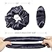 LILYSILK Silk Scrunchies for Frizz & Breakage Prevention, 100% Mulberry Ponytail Holders No Damage, Elastic Silk Hair Ties, 1Pc, Charcoal Purple