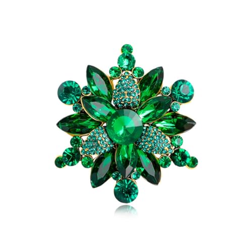 Image of Snowflake Brooch Pin for Women Girls Rhinestone CZ Winter Flower Lapel Pins Christmas Brooch Corsage Badge Pin Cloth Dress Accessories Jewelry for Christmas
