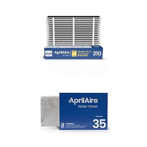 AprilAire 310 MERV 11 Replacement Whole-House Furnace Air Purifier Filter - 20x20x4 (1 Pack) + AprilAire 35 Whole-Home Humidifier Water Panel Filter Replacement (1 Pack) Bundle