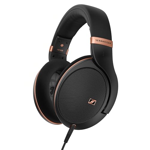 Sennheiser HD 505 Headphones, Wired, Over-Ear, with Transparent Sound and Controlled Bass, Enhanced Wearing Comfort, for Music, Work and Gaming – incl. 1.80 m Cable, Drawstring Bag – Copper Edition