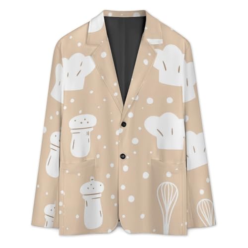 Chef Hat Egg Beater Pepper Shaker Classic Suits Blazer for Men Business Tuxedo Jacket Sport Coat Two Buttons3