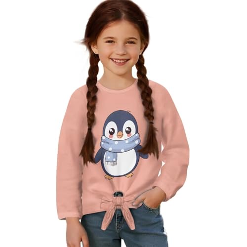 Ystardream Kindergarten Shirts for Girls Long Sleeve Tops Tie Front Winter Top3
