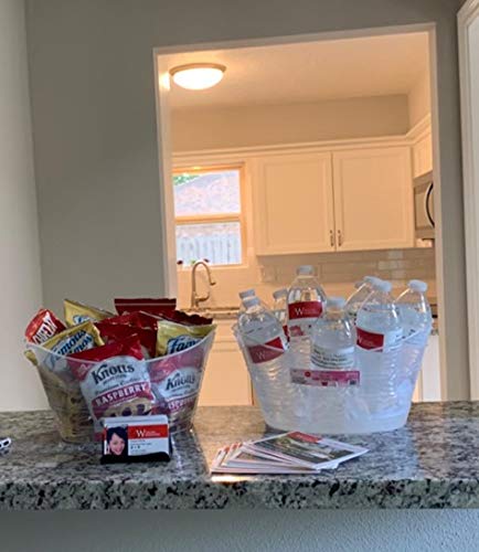 Zilpoo 4 Pack - Plastic Oval Storage Tub, 4.5 Liter Wine, Beer Bottle Drink Cooler, Parties Ice Bucket, Party Beverage Chiller Bin, Baskets, Clear #TOP6