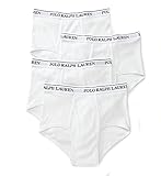 Polo Ralph Lauren Men's 4-Pack Mid-Rise Briefs White Large