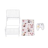 RiToEasysports Dollhouse Bed, 1:12 Scale Metal Bed, Dollhouse Furniture, Pillow Included, for Dollhouse Bedroom, Gift for Collectors, Miniature Home Decor