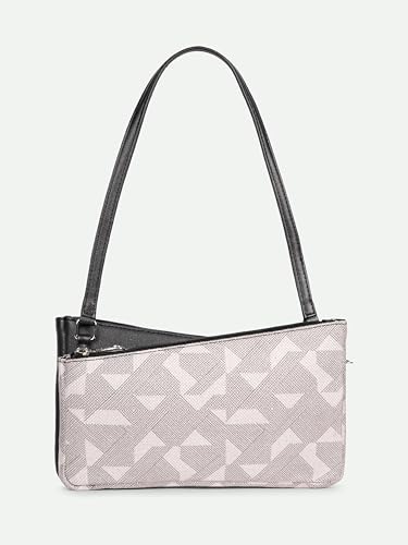 Image of ZOUK Kiya Small Shoulder Bag for Women - Dual-Sided Shoulder Bag with Criss-Cross Design| Handcrafted Purse with Dual Zipper Compartments & Water-Resistant Lining |