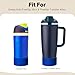 Lpaacat Silicone Boot for Owala Kids Water Bottle 16 oz, Protective Silicone Bottom Bumper for Owala Kid Bottles FreeSip 16 oz, Anti-Slip, BPA Free（Navy）