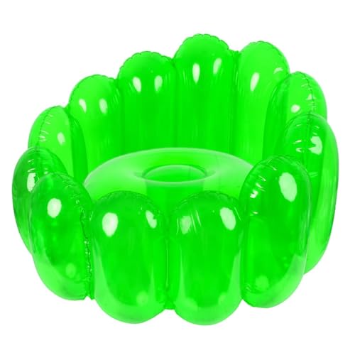 Silla Inflable - Sofá Inflable Portátil Tipo Gelatina | Carga Máxima De 250 Libras | Silla De Jardín Para Interior Y Exterior, Sala De Estar, Dormitorio, Jardín, Camping, Playa, PVC Transparente, Suav