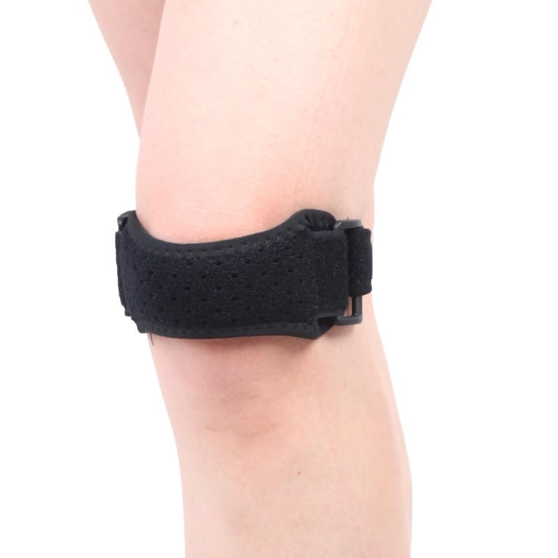 Exercise, protection Outdoor Cycling Silicone Shock-absorbing Support Knee Protection Adjustable Strap for Fitness, cycling, running, playing football