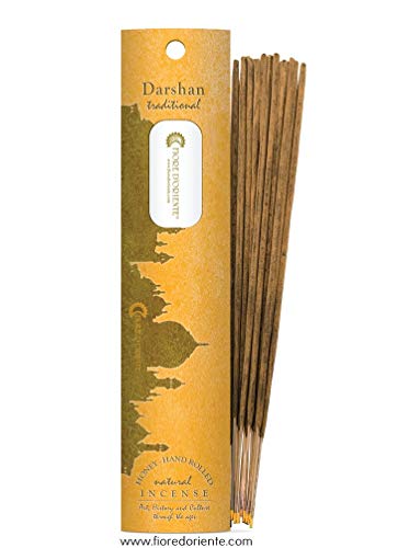 Darshan Traditional Incense 10sticksu00a0u0096u00a0Honey & Hand Rolledu00a0u0096u00a0Flor de Oriente
