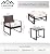 LOKATSE HOME 5-Piece Wicker Outdoor Conversation Set Patio Furniture PE Rattan All Weather Cushioned Chairs Balcony Porch with Ottoman and Glass Coffee Side Table