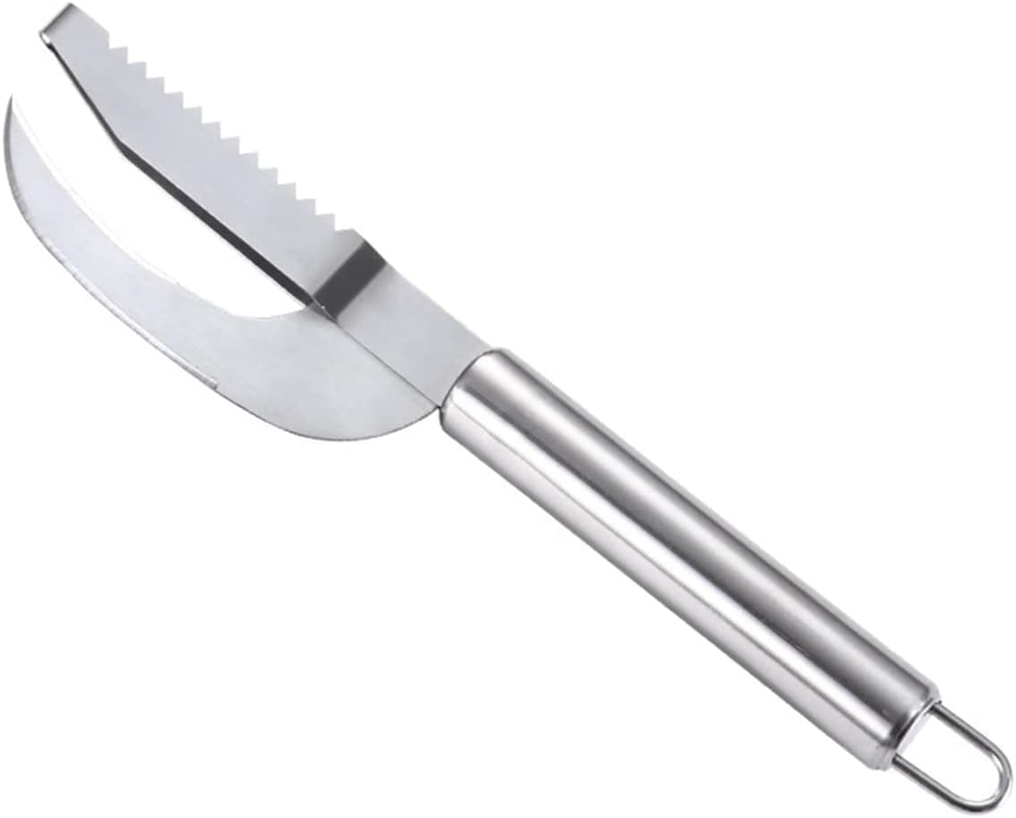 Stainless Steel 3 in 1 Fish Maw Knife, Scaler Remover with Sawtooth Easily Remove Fish Scales-Cleaning Brush Scraper Kitchen Tool(pack 1)-image-43