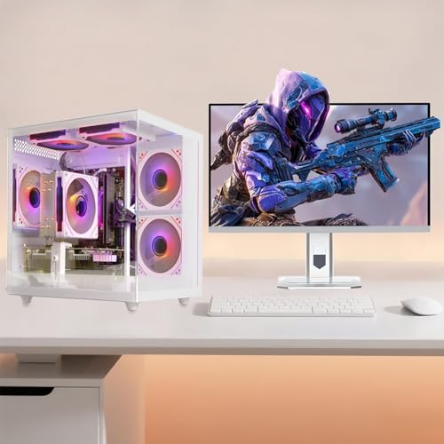 Image of suevery Gaming PC Desktop,Ryzen 5 5500 RX 6500XT 4G,16GB DDR4,512 SSD