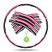 Awroutdoor Hula Hoop Professionale, Hula Hoop Adulti Fitness per Design Staccabile a 8 sezioni,Hula Hoop Dimagrante con Mini Metro a Nastro Adatto ai Adulti e Bambini-Rosa
