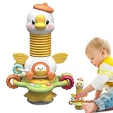 chaine musique ♕Jouer en toute sécurité : fabriqué en ABS et en silicone souple sans BPA, ce jouet de chaise haute avec ventouses convient au jeu à long terme des tout-petits. Il s'agit d'un jouet Montessori sûr avec des bords lisses et polis qui sont confortables au toucher pour votre tout-petit.