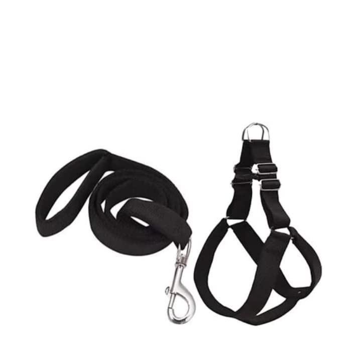 SUPER CHAIN Combo Dog Adjustable Chest Belt Body Harness with Leash for All Breed Dogs and Puppies (Black) -Large (B0BJKP11VT) Amazon Price History, Amazon Price Tracker