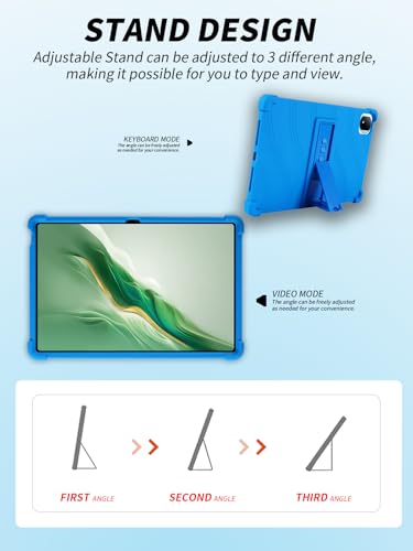 Coque Honor MagicPad 3 12,5" silicone bleu avec support - 4