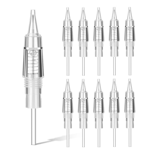 ATOMUS 10pcs Eyebrow Tattoo Cartridge Needles Disposable Permanent Makeup Tattoo Needles for Eyebrow Eyeliner Tattoo Machine (3R)