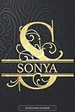  Sonya: Sonya Name Planner, Calendar, Notebook ,Journal, Golden Letter Design With The Name Sonya