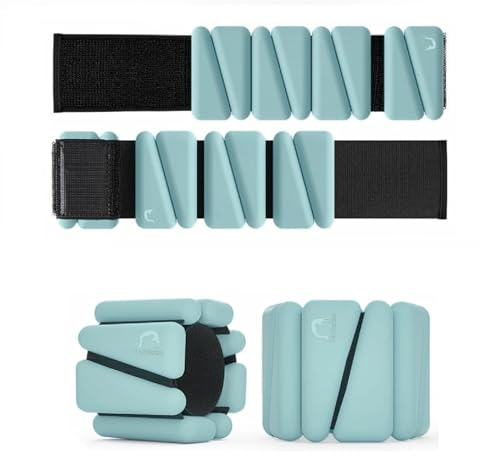 Image of Bodylastics Adjustable Ankle & Wrist Weights 2 lb & 4 lb Pair Combo - Silicone, Sweat-Resistant for Arms & Legs - Perfect for Jogging, Walking, Physiotherapy, Cardio, Yoga & Strength Training