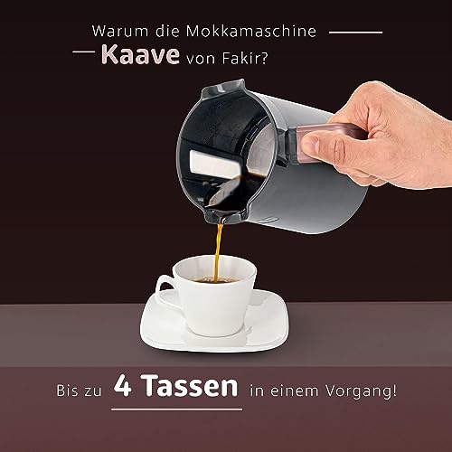 Fakir Kaave Mokka Maschine - Türk kahve makinesi - Turkish coffee maker - Türk kahvesi - Türkischer kaffee - türkischer kaffeekocher - Kaffeemaschine 4 tassen - Rose, 26 x 18 x 22 cm – Bild 6