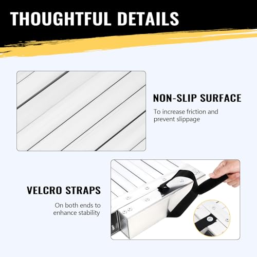 Image of Telescoping Aluminum Work Plank - Adjustable Scaffolding Platform, 440lbs Capacity, Skid-Proof Surface, Professional Ladder Accessory for Home Renovation - Size: 6FT-9FT