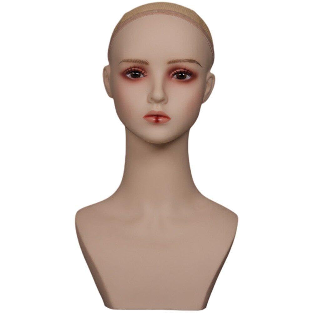 Cabeza de maniquí para pelucas y exposición de joyería en tiendas de moda