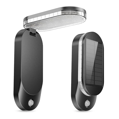 HALHSAP Solar Outdoor Lights with Motion Sensor, 2 Pack Foldable, 2 Modes Waterproof for Garage Garden Patio Yard, 6000K Cold White