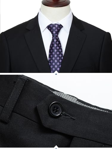 Men's Suits, 2 Piece Single Breasted Loose Business Formal Blazer Pants Suit, for Wedding Banquets Proms Party Oversized Suit3