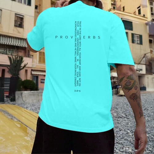 Image of Christian Shirts for Men Vintage Religious Cross Bible Verse T-Shirt Jesus Faith Tshirt Inspirational Graphic Tees
