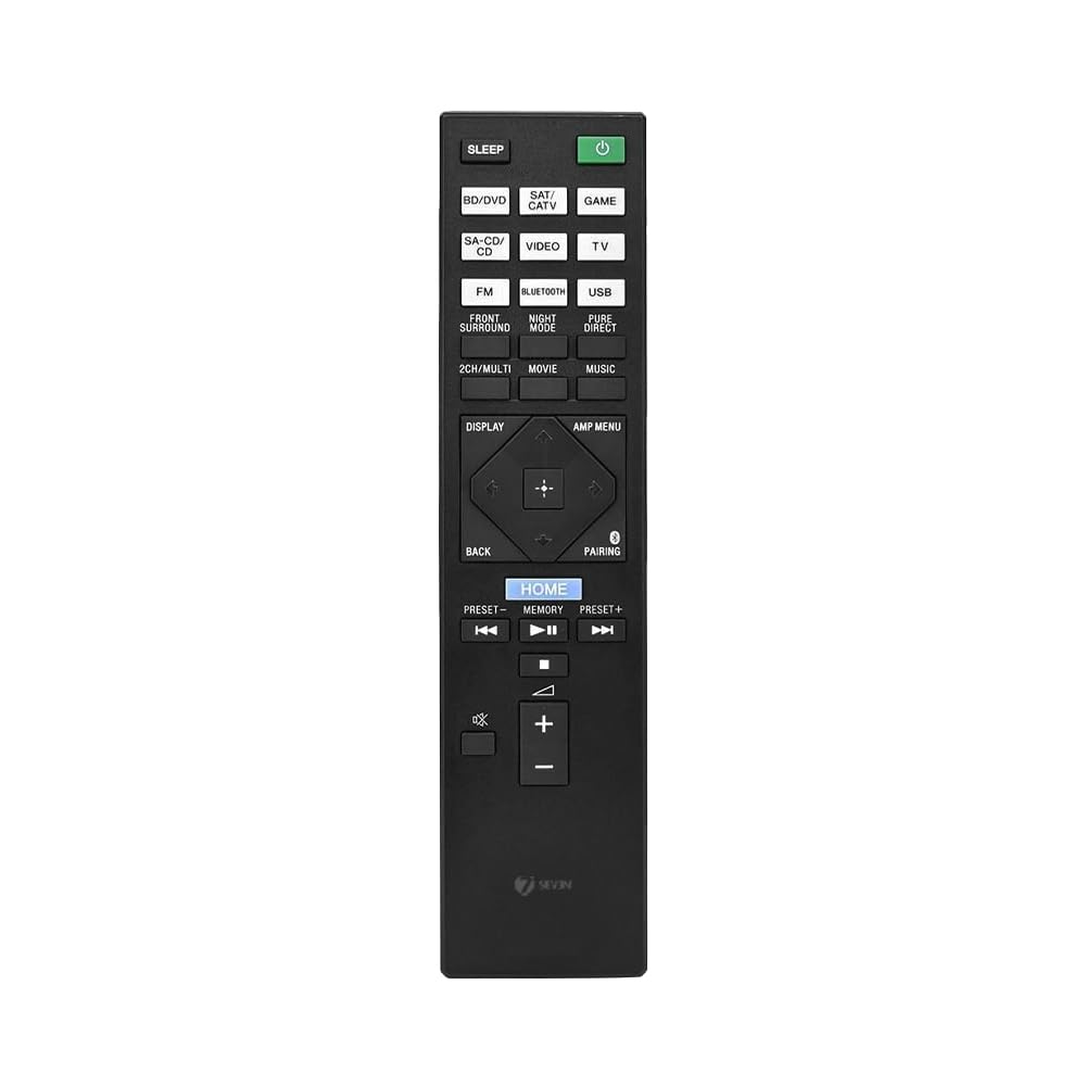 7SEVEN® Compatible for Sony Home Theatre Remote Control Original RMT-AA231U Suitable for STR-DH770 STRDH770 Model AV Systems and Amplifiers - Match Exactly with Each Keys