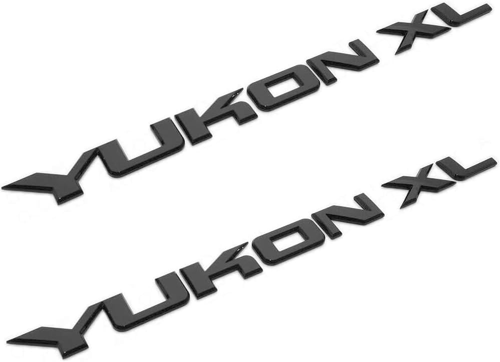 2X Yukon XL Liftgate/Door Letter Nameplate Emblem SUV HD Badge Sport Replacement for Yukon (Chrome)