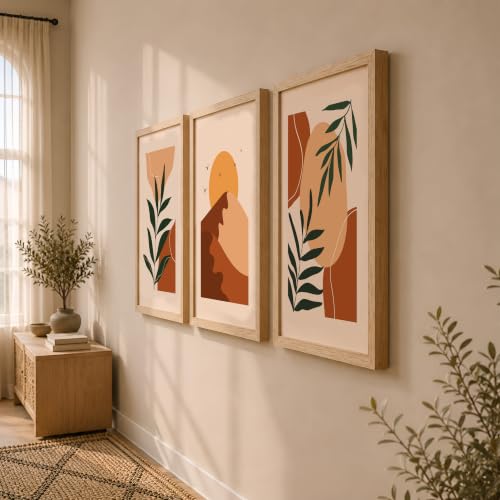 Image of NoWorries Boho Art Wall Paintings | Multicolor Framed Minimalist Wall Hangings for Living Room & Home Decor | Poster Art Prints (Art-15, 25x37inch)