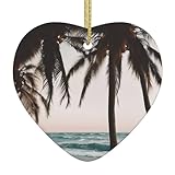 Décoration de vacances polyvalente : avec ses options d'impression personnalisables pour différentes fêtes et styles personnels, ce pendentif en forme de cœur en céramique brille comme une pièce maîtresse unique pour les décorations de sapin de Noël, la décoration d'intérieur ou comme cadeau pour vos proches