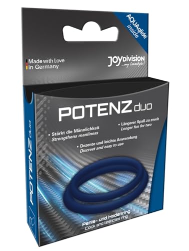 JOYDIVISION Potenzduo Potenz Duo Anillos Pene, Mediano, Azul - 100 gr
