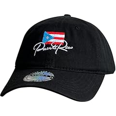 Puerto Rico Dad Hat Black