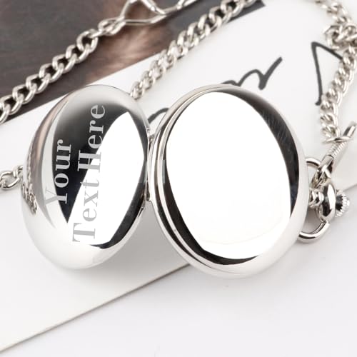 Image of Mens Pocket Watch Skeleton Mechanical Hand Winding Half Hunter Silver Black Golden Case Roman Numerals with Gift Box