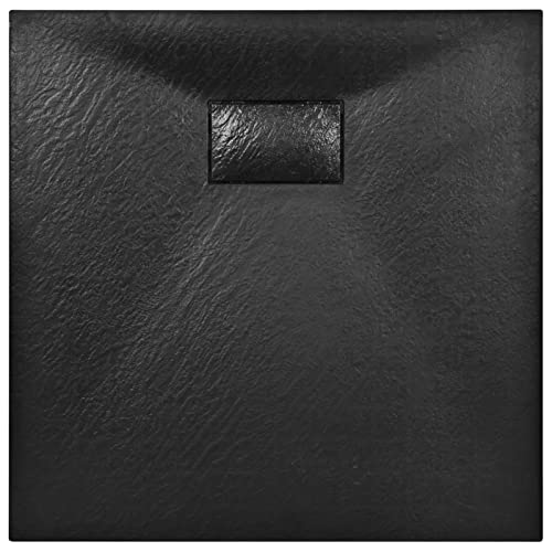 Tidyard Shower Base Tray Smc Bathroom Base Shower Drain Cover Shower Pan Black 35.4 X 35.4 Inches (W X D) #TOP2