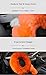 Younglingn Car Steering Wheel Cover Gear Shift Handbrake Fuzzy Cover 1 Set 3 Pcs Multi-Colored with Winter Warm Pure Wool Fashion for Girl Women Ladies Universal Fit Most Car（Orange）