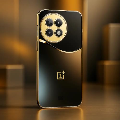 Image of MILLION CASES Midnight Golden Accent Prisma Case for OnePlus 11R, OnePlus 11R Back Cover Case(2023) - TPU | Gold