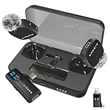 AIRHUG Kabelloses Lavalier-Mikrofon für iPhone/Android/PC, 60H Akku, 48KHz 24Bit, Plug-Play Lightning/USB-C, 3 Aufnahmemodi, Ansteckmikrofon für Vlog, YouTube, Interview