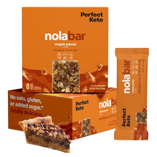 Perfect Keto Nola Bars, Gluten Free, Keto Granola Bars, Low Carb Snack or Breakfast Bar with No...