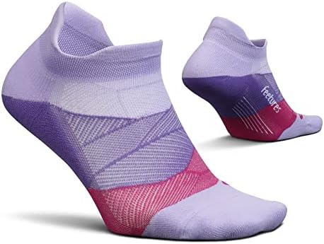 Feetures Elite Ultra Light No Show Tab Solid - Running Socks for Men & Women, Athletic Compression Socks, Moisture Wicking - Small, Lace Up Lavender