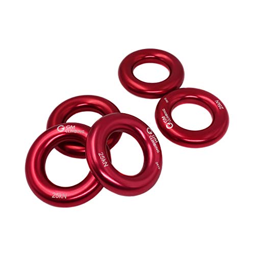 Gm Climbing Small Aluminum Climbing Rappel Ring For Rock Climbing Arborist Rescue Slackline Hammock Red Pack Of 2 #TOP3