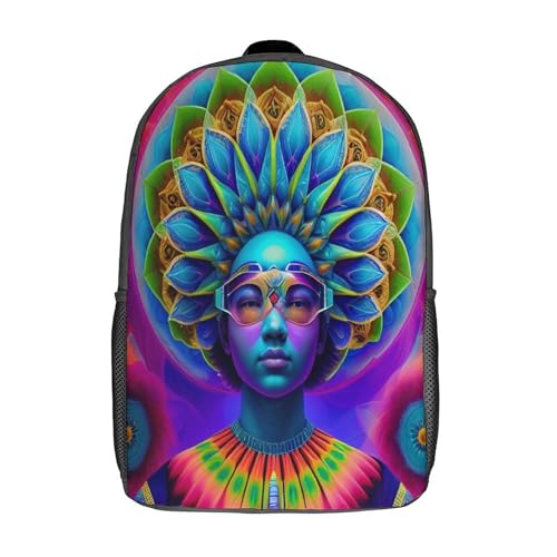 XJmoney Zaino da scuola per bambini da 17 pollici Fantasy Girl Zaino fresco stampato in 3D per bambini Zaini da viaggio Borse per libri Borsa da scuola per bambini