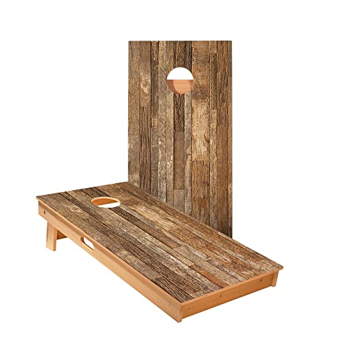 Skip's Garage Rustic Wood Cornhole Boards - Includes (2) Boards (NO Bags) + NO Additional Accessories