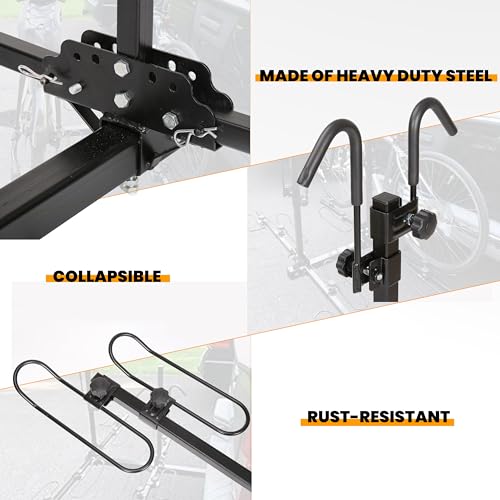 Image of ECOTRIC Rack Hitch Mounted 4 Bikes Platform Style Foldable Bicycles Carrier
