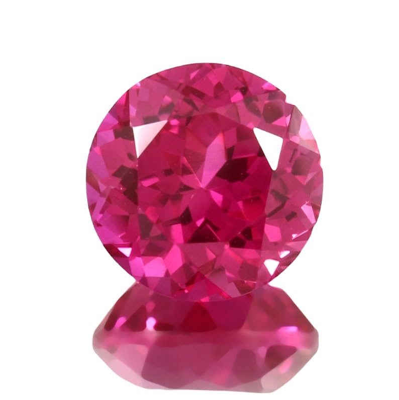 Tourmaline rubellite 12 mm pierre naturelle ronde à facettes pour bague et collier DIY