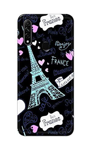 Image of PRINTFIDAA Lovers Famous Place Eiffel Tower in Paris Printed Designer Hard Back Case Cover for Oppo A31 (2020) / Oppo A8 -(TY) MVN1003